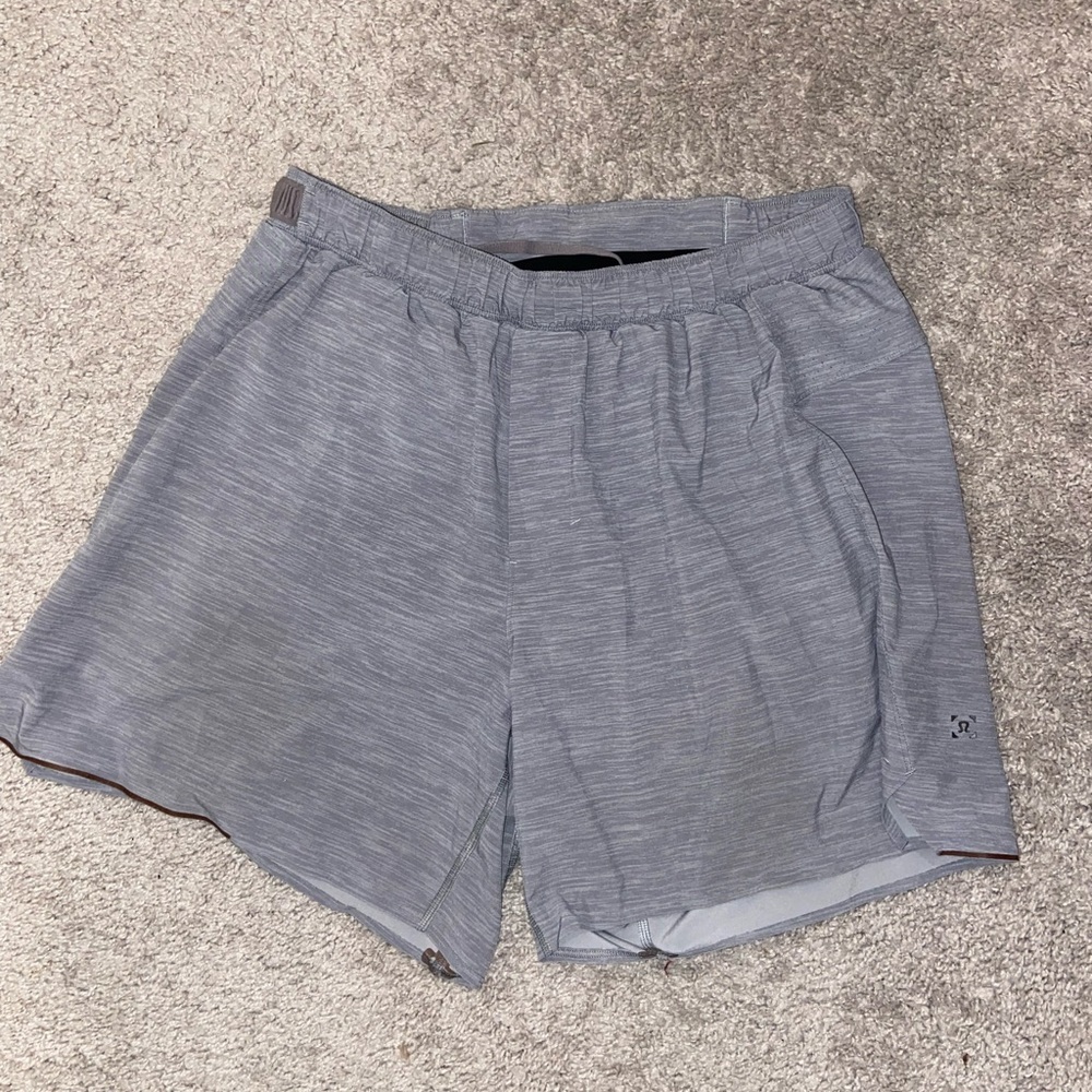lululemon athletica Men's Heathered Gray Athletic Shorts
